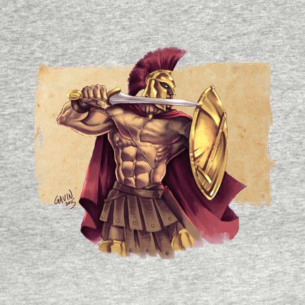 Spartan Hoplite by gavinmichelliart